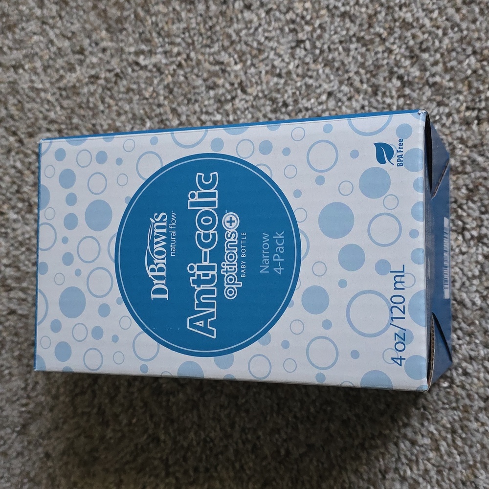 New 4oz Dr. Brown's Anti-Colic Baby Bottle 2-Pack